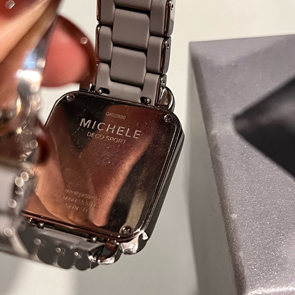 Michele Gray and Silver Women's Watch - Picture 3 of 3